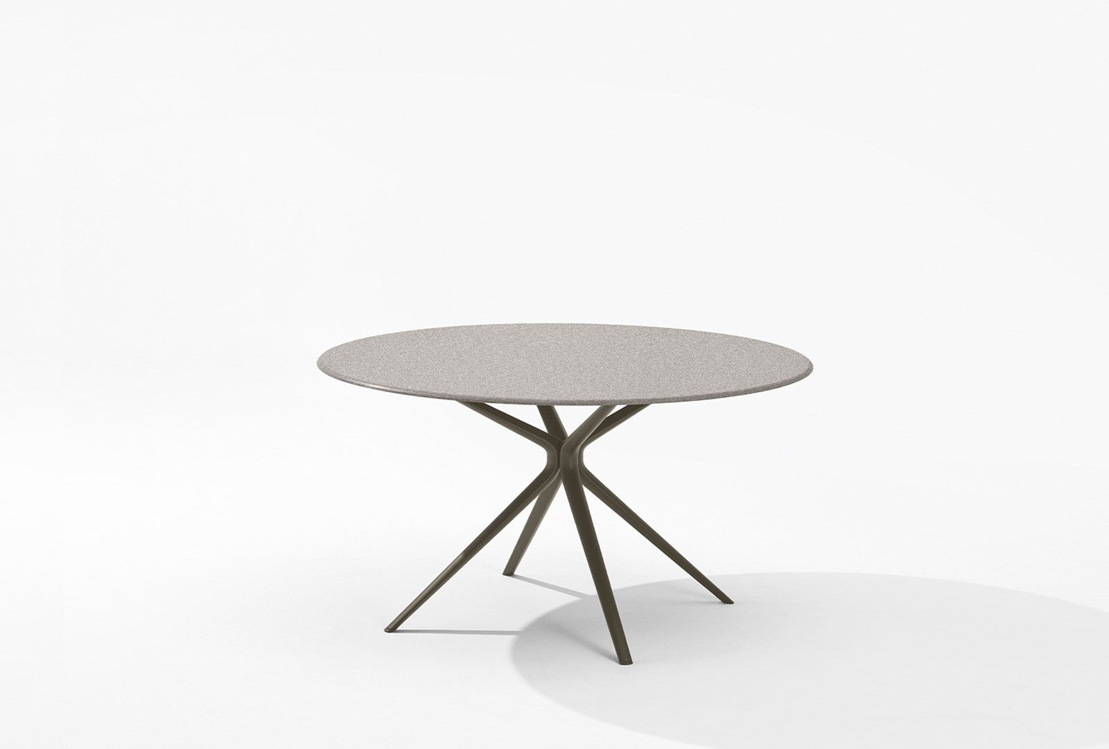 FASTMoai Round table with top in speckled aluminium圆餐桌